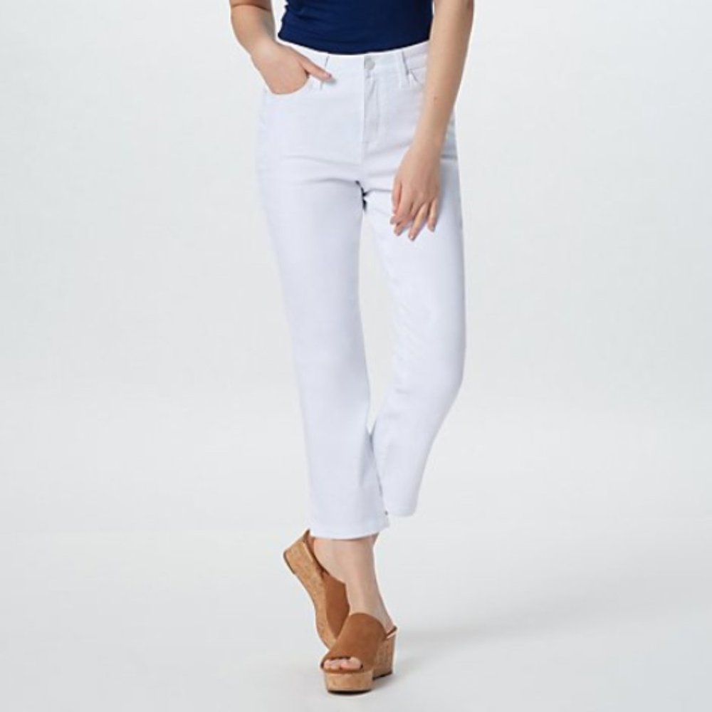 *Laurie Felt | Regular Daisy Denim | Straight Crop | White